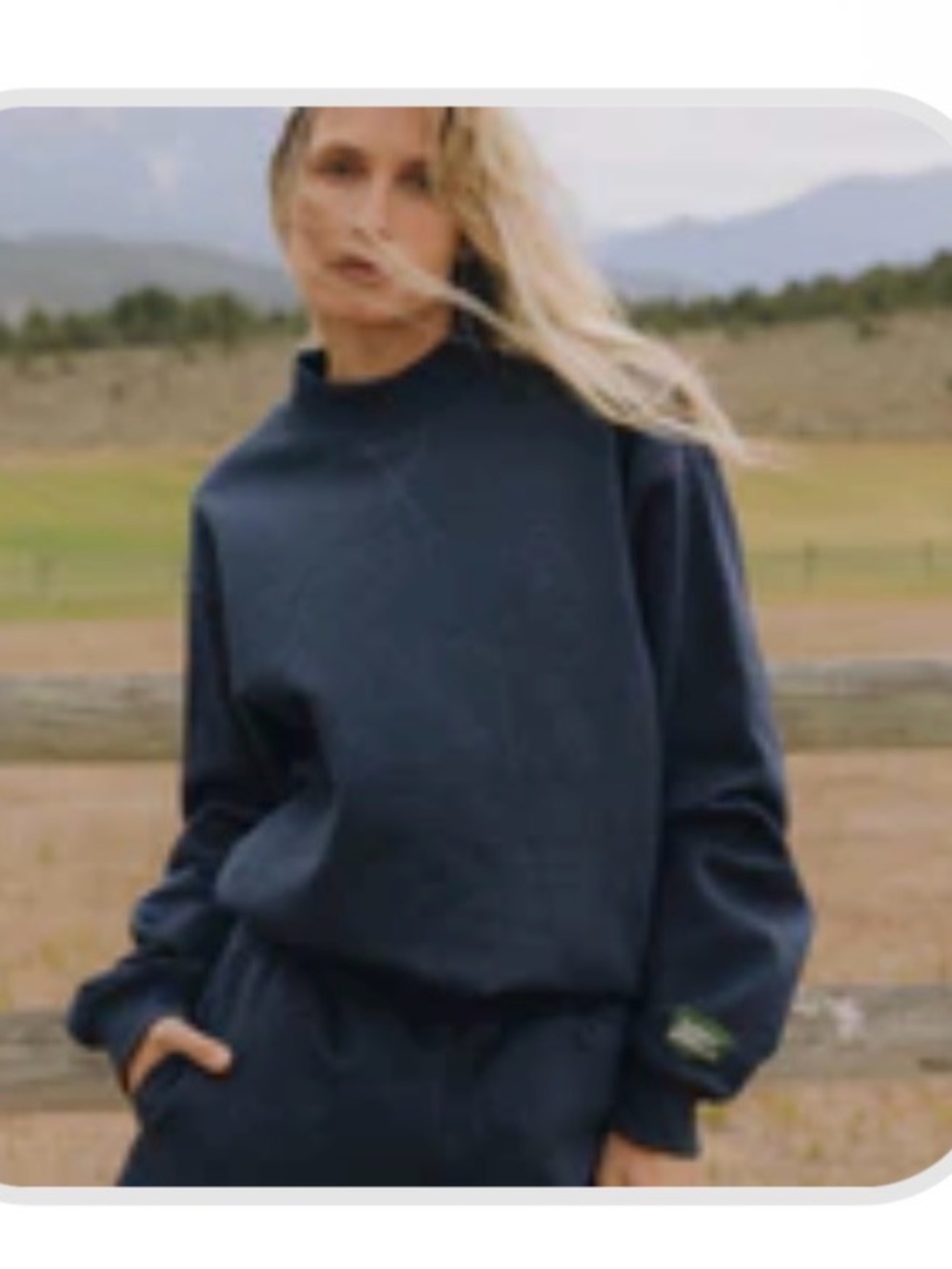 Daily Drills fleece vintage crew xs/s - denim